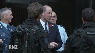 Prince William meets key police and ambulance personnel in Christchurch on Anzac Day