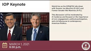 FSU Institute of Politics Keynote March 1, 2021