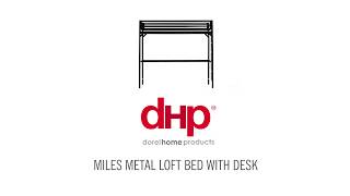 DHP Miles Metal Loft Bed with Desk