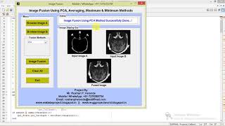 Matlab Code Image Fusion Using PCA, Averaging, Maximum and Minimum Methods Matlab Project Code