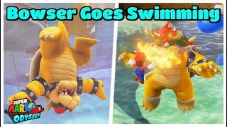 What Happens When You Try To Swim As Bowser?! - Super Mario Odyssey