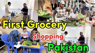 My First Grocery Shopping in Pak🇵🇰/Pehli Bar Apny Ghar khana banya/Cooking in my Pakistan Home🏡