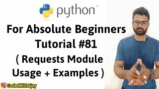 Requests Module For HTTP Requests | Python Tutorials For Absolute Beginners In Hindi #81