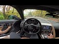 british racing green jaguar f type 3.0 v6 convertible pov drive