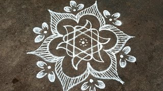 Aadi maatha kolam 2 | small kolam for aadi maatham | simple beginners kolam | easy rangoli design