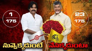 TDP - Janasena Alliance | Pawan Kalyan | Chandrababu నువ్వెక్కడుంటే - నేనక్కడుంటా#tdp #jsp