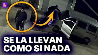 Robo en Carabayllo captado en cámara: Delincuentes se llevan minivan en menos de