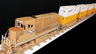 Amazing Cargo Train |  Freight Train | Container Train Made With Cardboard and Recyclable  Materials
