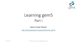 Learning gem5 - Part 1