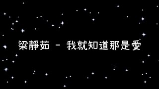 梁靜茹  我就知道那是愛《歌詞》