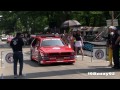 lancia delta ecv group s rally car in action at vernasca silver flag 2014