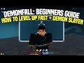 DemonFall: Beginners Guide, HOW TO BECOME A DEMON/SLAYER, HOW TO LEVEL UP FAST & GET WATER BREATHING