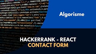 HackerRank - React - Contact Form