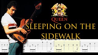 Queen - Sleeping On the Sidewalk (Bass Line + Tabs + Notation) By John Deacon