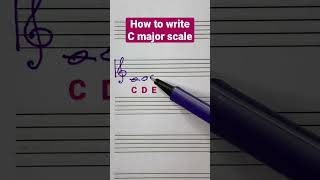 How to write C major scale #musictheory