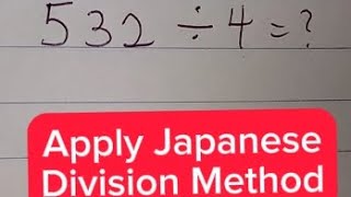 Japanese Division Method - Three digits by One digit #maths #math #japanesemaths #divisiontricks