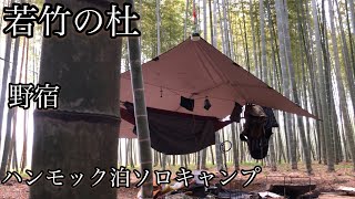 【若竹の杜】ハンモック泊ULバックパックで行く完ソロキャンプ〜Bamboo forest overnight camp〜「野宿」