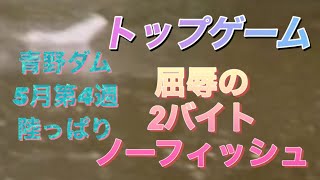 青野ダムにてバス釣り　2023年5月第4週PART1 トップゲーム　屈辱の2バイトノーフィッシュ