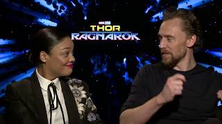 Thor Ragnarok Interview - Tom Hiddleston & Tessa Thompson