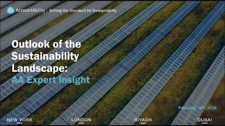 Outlook of the Sustainability Landscape: AA Expert Insight