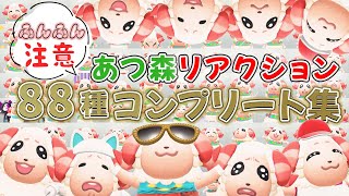 【ふんふん注意】みんなはもうコンプリートした！？～あつ森リアクション《88種類》コンプリート集～