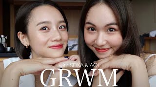 【GRWM】友達とのホテルステイの朝！一緒に準備しよう♡ ヘアメイク/服選び