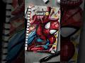 Drawing Spider man in different level 😱 #shorts