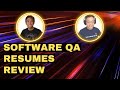 Resume Review for Software QA Automation. Feedback from a QA Manager