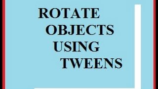 Flash Tutorial 4 Rotate Objects With Tweens