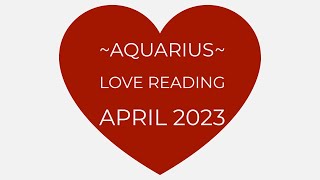 AQUARIUS♒️"Heart to heart conversation"💗April 2023 Love Reading💗