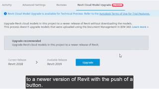 Revit 2019.2: Cloud Model Upgrade