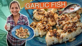 Sautéd mu- Hawaiian fish with orange juice and crispy garlic - Recipe with Kimi Werner