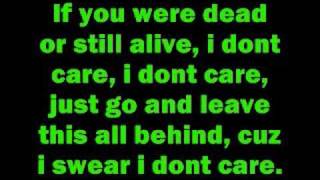 I don't care by Apocalyptica with lyrics