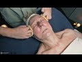 76 year old lady experiencing her first ever facial massage