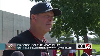 UNM head football coach interviews with Utah State