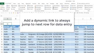 Excel Dynamic Hyperlink to the Last Row