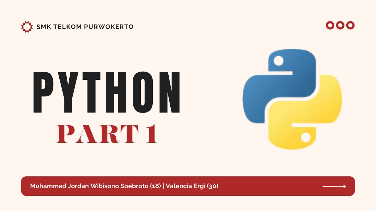Tutorial Python Dasar Pengenalan Part 1 Youtube