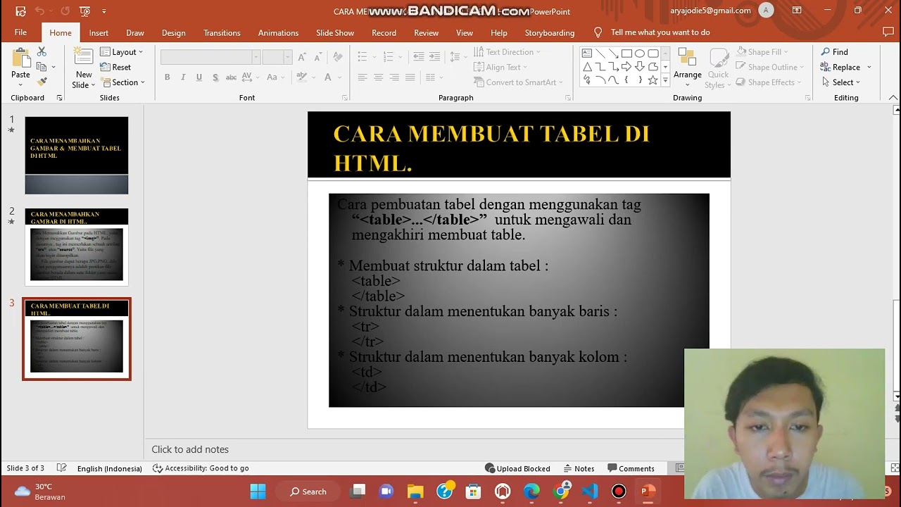 Cara Menambahkan Gambar Dan Membuat Tabel Di Html - YouTube