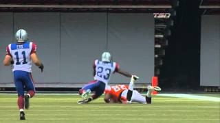 CFL Ernest Jackson Incredible Diving Touchdown Catch - Week 11, 2012