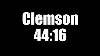 Clemson 44:16...Stone Cold Stunned