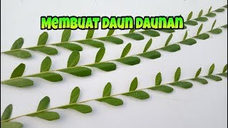 Kreasi janur membuat daun daunan