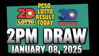 02:00PM DrawLotto Result Today 2D and 3D Draw January 08, 2025