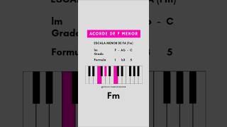 F menor acorde en la escala menor de Fa #pianista #musica #acordes #teoriamusical #viralvideo