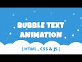 Bubble Text Animation [ HML,CSS & JS ] | Omnibits
