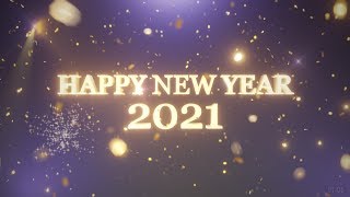 HAPPY NEW YEAR - 2021 - Countdown with fireworks - Free to use