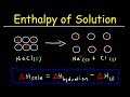 Enthalpy of Solution, Enthalpy of Hydration, Lattice Energy and Heat of Formation - Chemistry