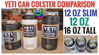 YETI Rambler Colster Koozie Can Insulator Comparison 12 oz vs 16 oz