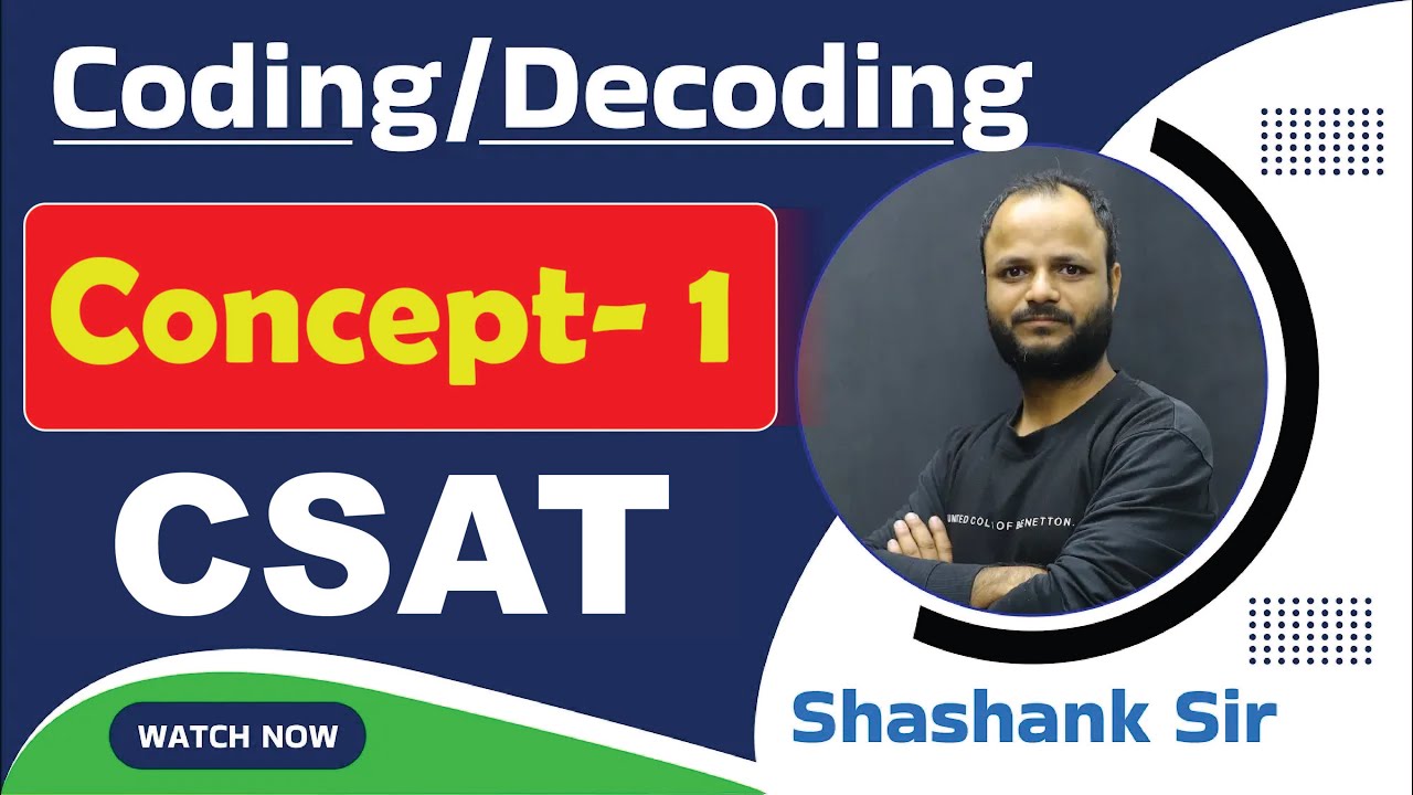 Reasoning Class Coding Decoding Concept 1 By Shashank Sir Big