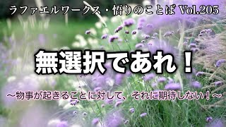 「無選択であれ！」～ラファエルワークス・悟りのことば Vol.205