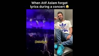 When Atif Aslam forgot lyrics during a concert 😂 #atifaslam #atifaslamstatus #atifaslamsong #concert
